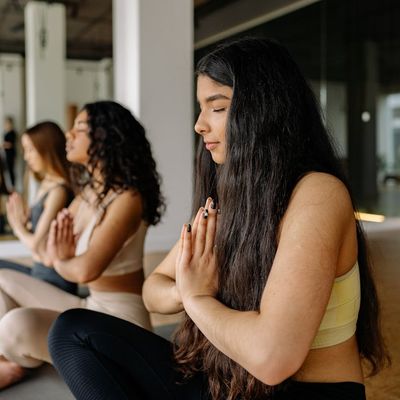 Detailed shot of hands in a yoga mudra